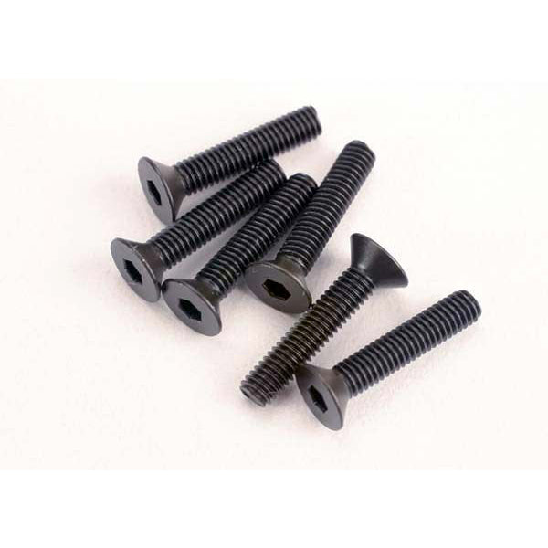 Traxxas 3X15mm Flat Head Machine Screw (6) - Remote Control Toys - Traxxas