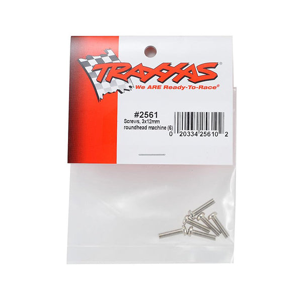 Traxxas 3x12mm Button Head Machine Screw (6) - Remote Control Toys - Traxxas