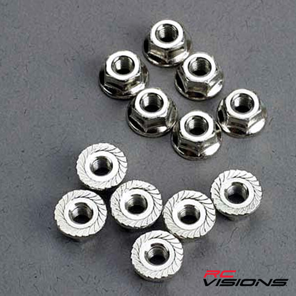Traxxas Flanged Nuts, 3mm (12) - Remote Control Toys - Traxxas