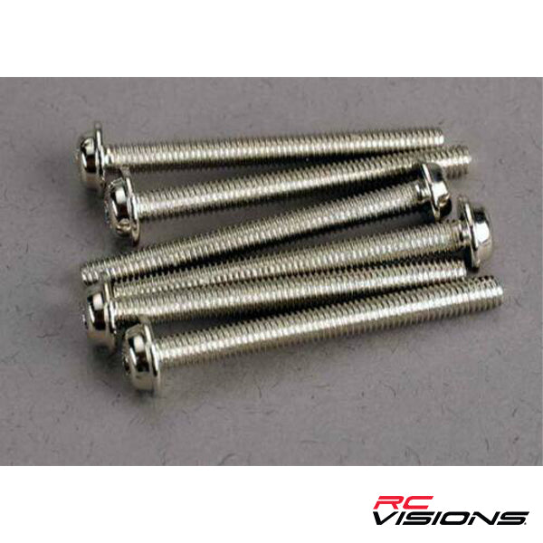 Traxxas Screws, 3x30mm washerhead machine (6) - Remote Control Toys - Traxxas