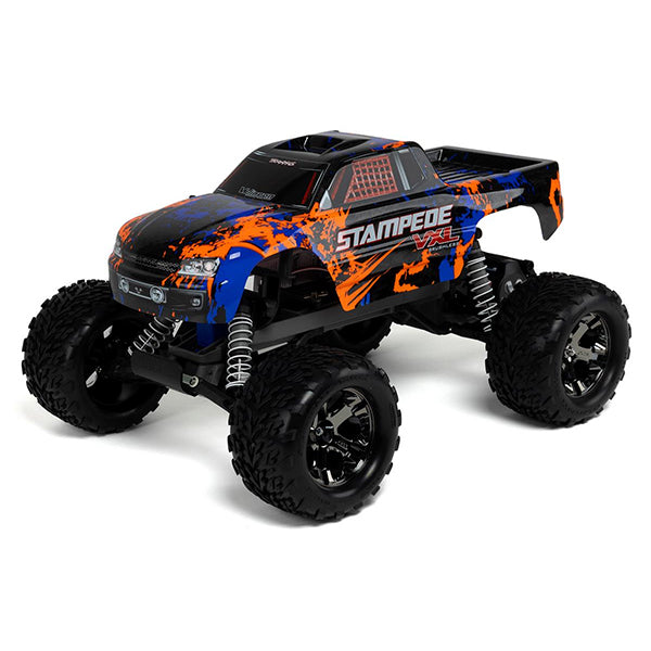 Traxxas Stampede VXL Brushless 1/10 RTR 2WD Monster Truck (Orange) w/TQi 2.4GHz Radio & TSM - Remote Control Toys - Traxxas