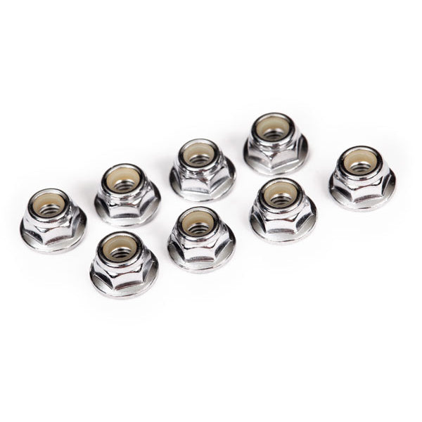 Traxxas 4mm Steel Flanged Serrated Nylon Locknut (8) - Remote Control Toys - Traxxas