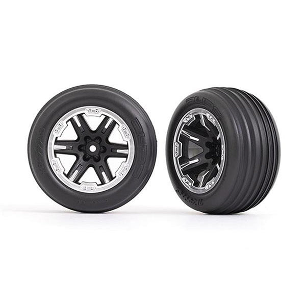 Traxxas Front Black/Satin Beadlock w/ Alias Tires - - Traxxas