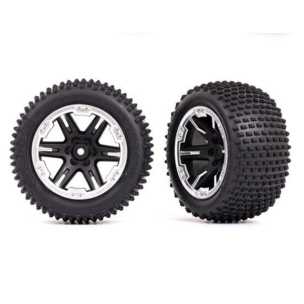 Traxxas Tires+Wheels Glued 2.8In Rxt Black+Satin - - Traxxas