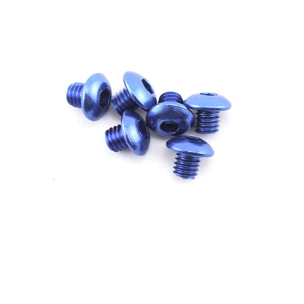 Traxxas 4x4mm Aluminum Button Head Screws (Blue) (6) - Remote Control Toys - Traxxas