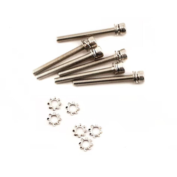Traxxas Screws, 3x28mm cap-head machine (hex drive) (6)/ 3x6mm ELW (6) - Remote Control Toys - Traxxas