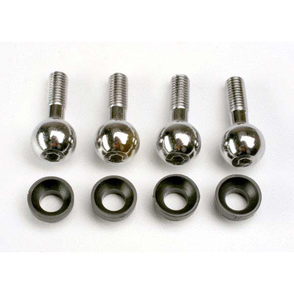Traxxas Pivot balls (4)/ pivot ball cap bushings (4) - Remote Control Toys - Traxxas