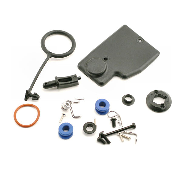 Traxxas Revo Fuel Tank Rebuild Kit (includes: mounting post, grommets (2), tank guard, mount) - Remote Control Toys - Traxxas