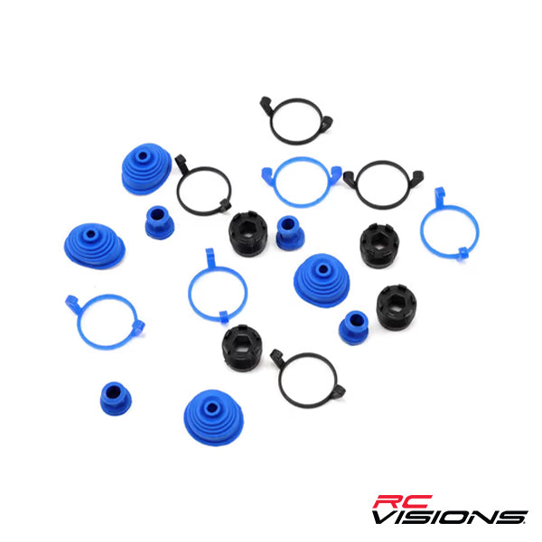 Traxxas Revo Pivot Ball Caps w/ dust boots, rubber (4)/ dust plugs, rubber (4)/ dust - Remote Control Toys - Traxxas
