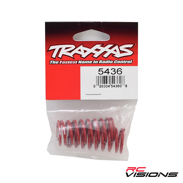 Traxxas GTR Shock Spring (Red) (2) (2.9 Rate White) - Remote Control Toys - Traxxas