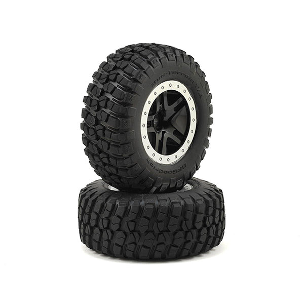 Traxxas BFGoodrich KM2 Tire w/Split-Spoke Rear Wheel (2) (Black) (Standard) - Remote Control Toys - Traxxas