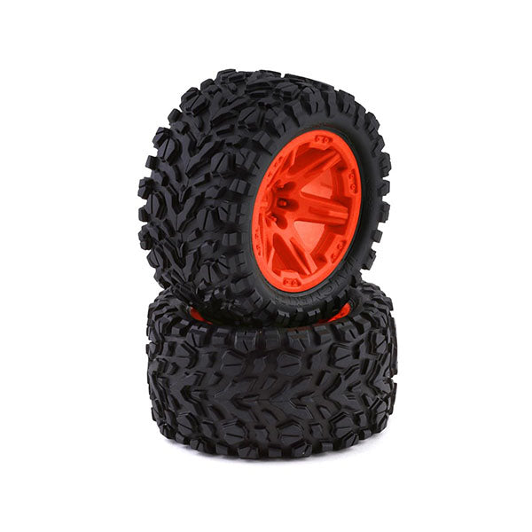 Traxxas Talon EXT TSM 2.8" Pre-Mounted Tires w/RXT Wheels (2) (Orange) - Wheel/Tires - Traxxas
