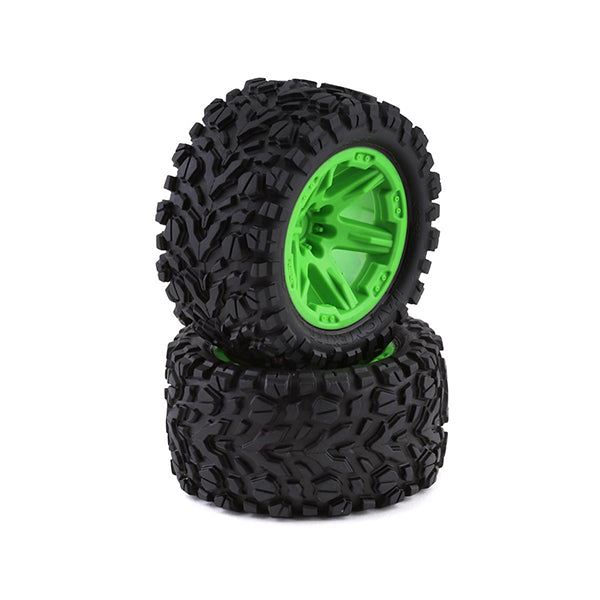 Traxxas Talon EXT TSM 2.8" Pre-Mounted Tires w/RXT Wheels (2) (Green) - Remote Control Toys - Traxxas