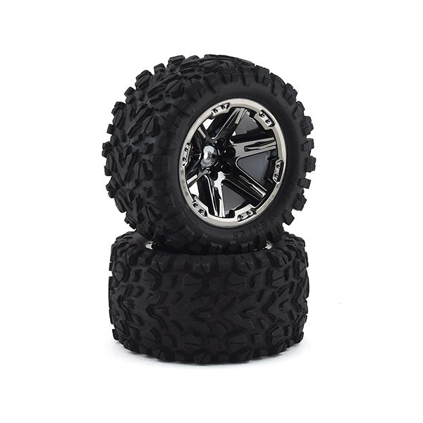 Traxxas Talon EXT 2.8" Pre-Mounted Tires w/RXT Wheels (2) (Black Chrome) - Remote Control Toys - Traxxas