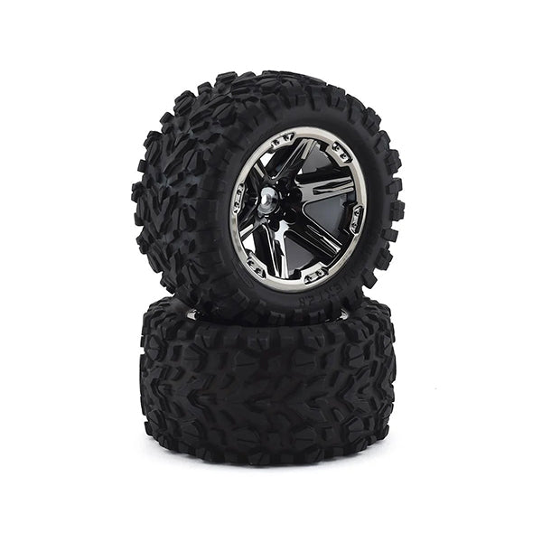 Traxxas Talon EXT 2.8" Pre-Mounted Tires w/RXT Wheels (2) (Black Chrome) - Remote Control Toys - Traxxas