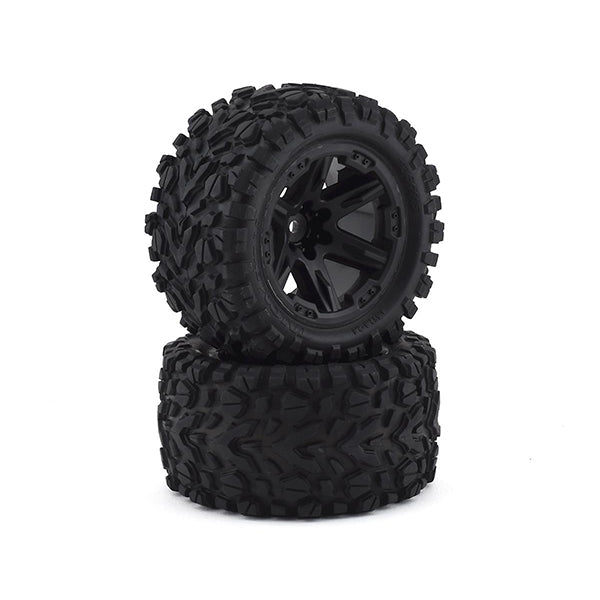 Traxxas Talon EXT 2.8" Pre-Mounted Tires w/RXT Wheels (2) (Black) - Remote Control Toys - Traxxas