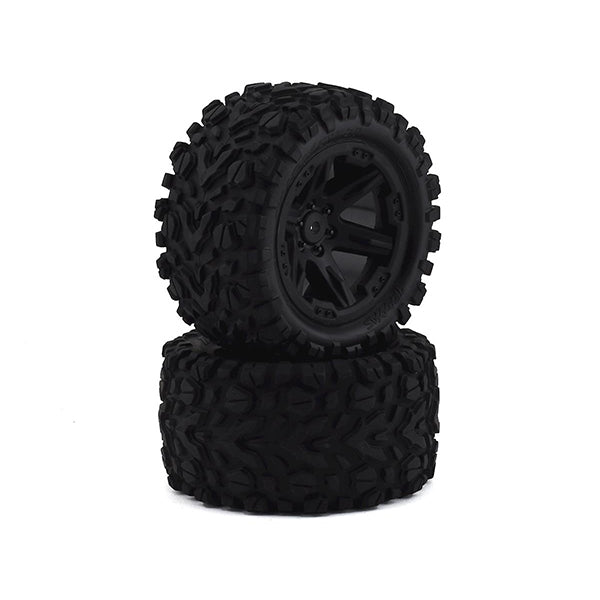 Traxxas Talon EXT 2.8" Pre-Mounted Tires w/RXT Wheels (2) (Black) (2wd Electric Rear) - Remote Control Toys - Traxxas