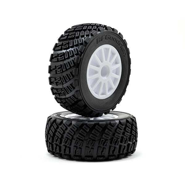 Traxxas BFGoodrich Rally Tire w/Rally Wheel (2) (White) - Wheel/Tires - Traxxas