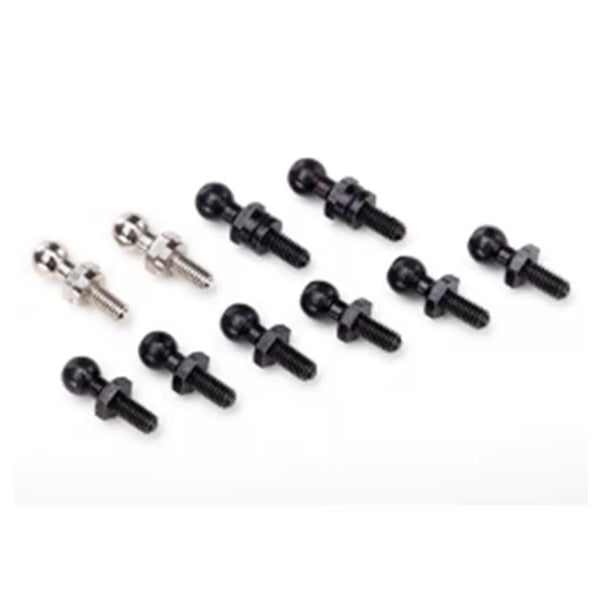 Traxxas Pivot Balls Black (6) Silver (2) Black Long (2) - Remote Control Toys - Traxxas