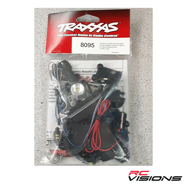 Traxxas Led Light Set, Complete With Power Supply (Contains Headlights, Tail Lights, Roof Light Bar, Roc - Accessories - Traxxas