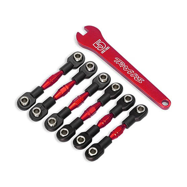 Traxxas Red-Anodized Aluminum Turnbuckles/Camber Links - Parts - Traxxas