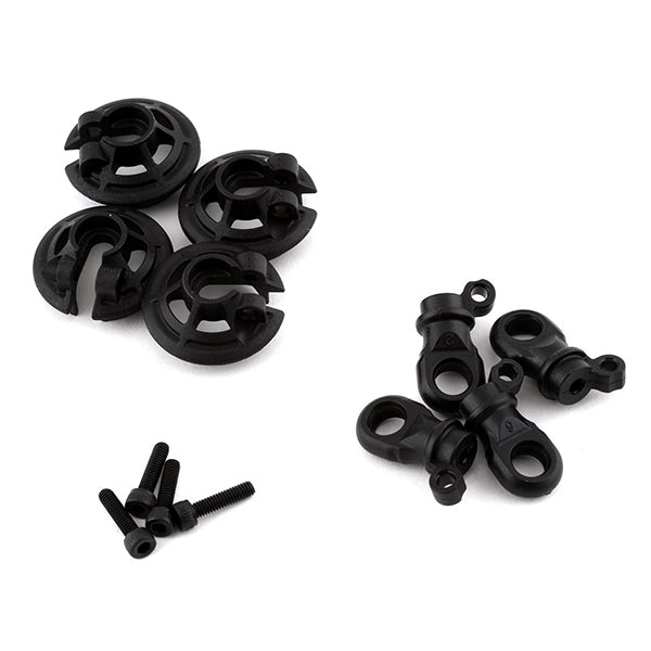 Traxxas Captured Shock Spring Retainers (Black) (4) - Remote Control Toys - Traxxas