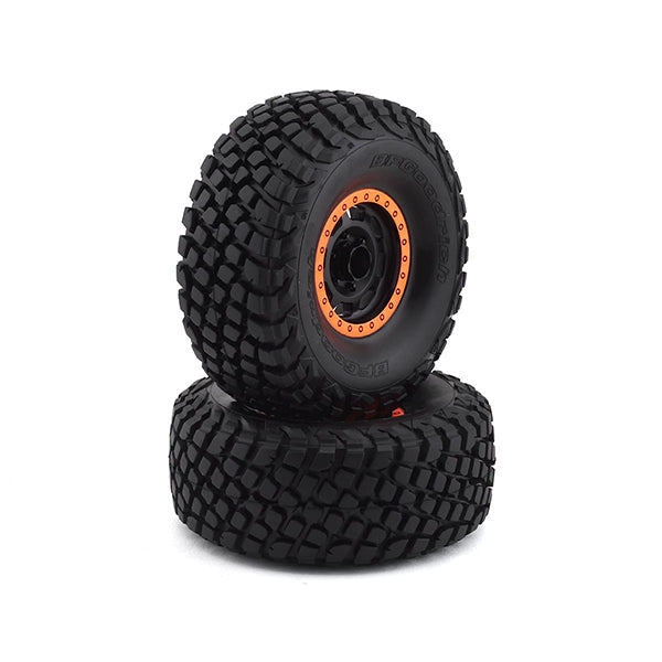 Traxxas Unlimited Desert Racer Pre-Mounted BFGoodrich Baja KR3 Tires w/Method Racing Beadlock Wheels (Black/Orange) (2) - Remote Control Toys - Traxxas
