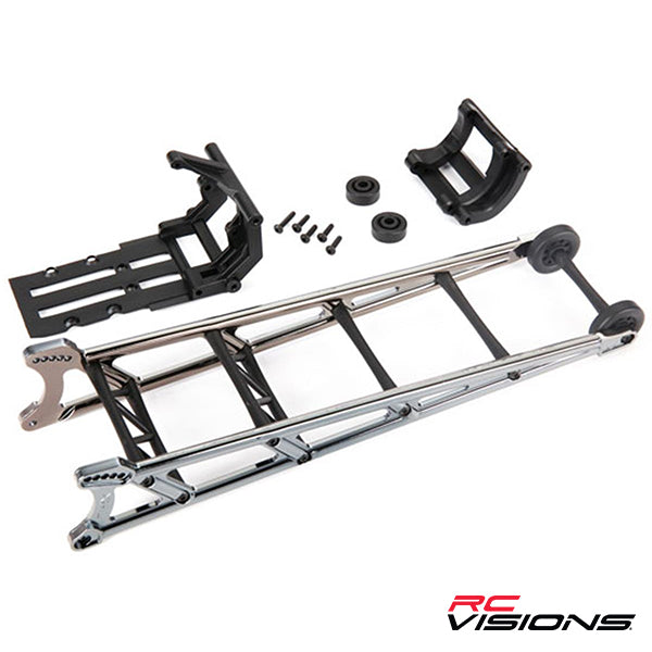 Traxxas Wheelie bar, black chrome (assembled)/ wheelie bar mount - Parts - Traxxas