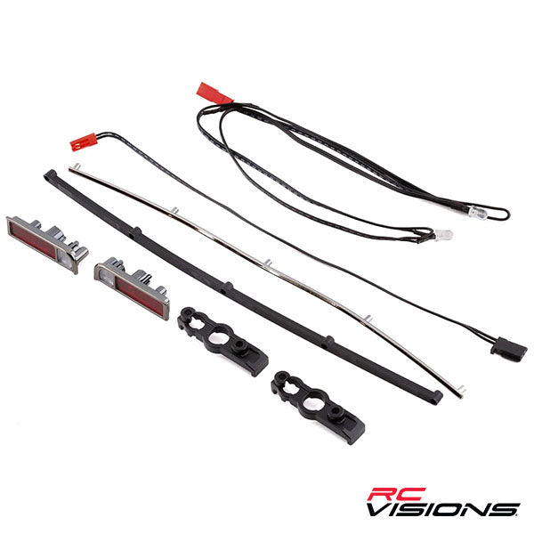 Traxxas Drag Slash LED Tail Light Set w/Power Harness (Black Chrome) - Parts - Traxxas