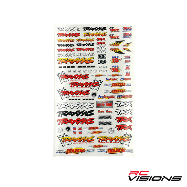 Traxxas Official Team Racing Decal Set (Flag Logo/6-Color) - Remote Control Toys - Traxxas