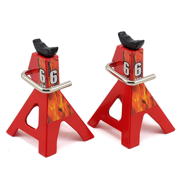 Yeah Racing Height Adjustable 6 Ton Jack (Red) (2) - Remote Control Toys - AMain Distributing