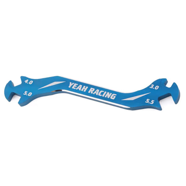 Yeah Racing Aluminum Turnbuckle Wrench (Blue) (3, 4, 5, 5.5mm) - Tool - AMain Distributing