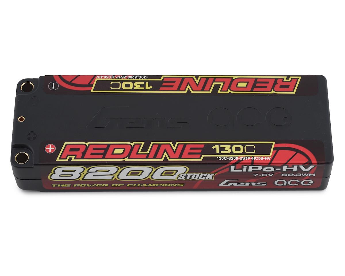 Gens Ace Redline 2s LiHV LiPo Battery 130C w/5mm Bullets (7.6V/8200mAh) - - Horizon Hobbies, Inc.