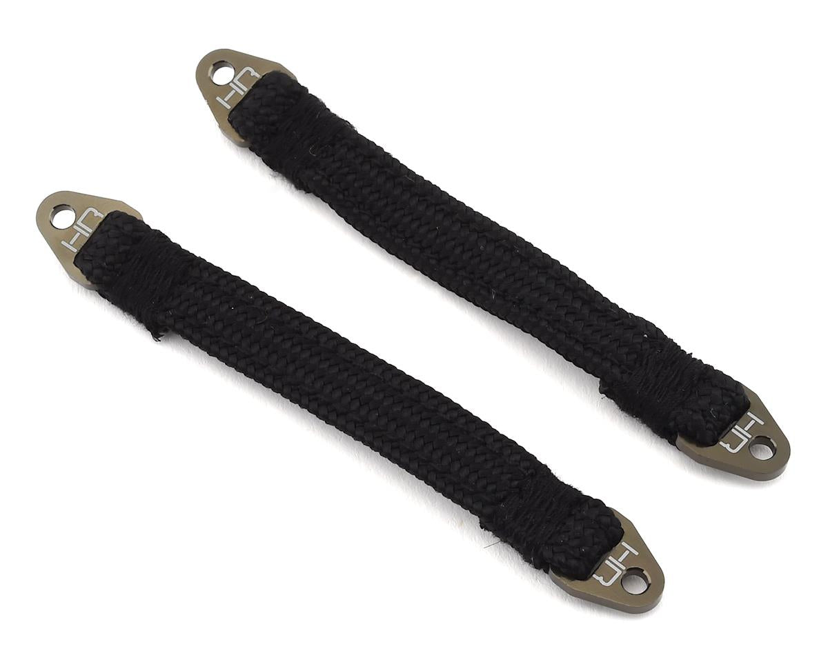 Hot Racing 90mm Suspension Travel Limit Straps (2) (Gunmetal) - - AMain Distributing