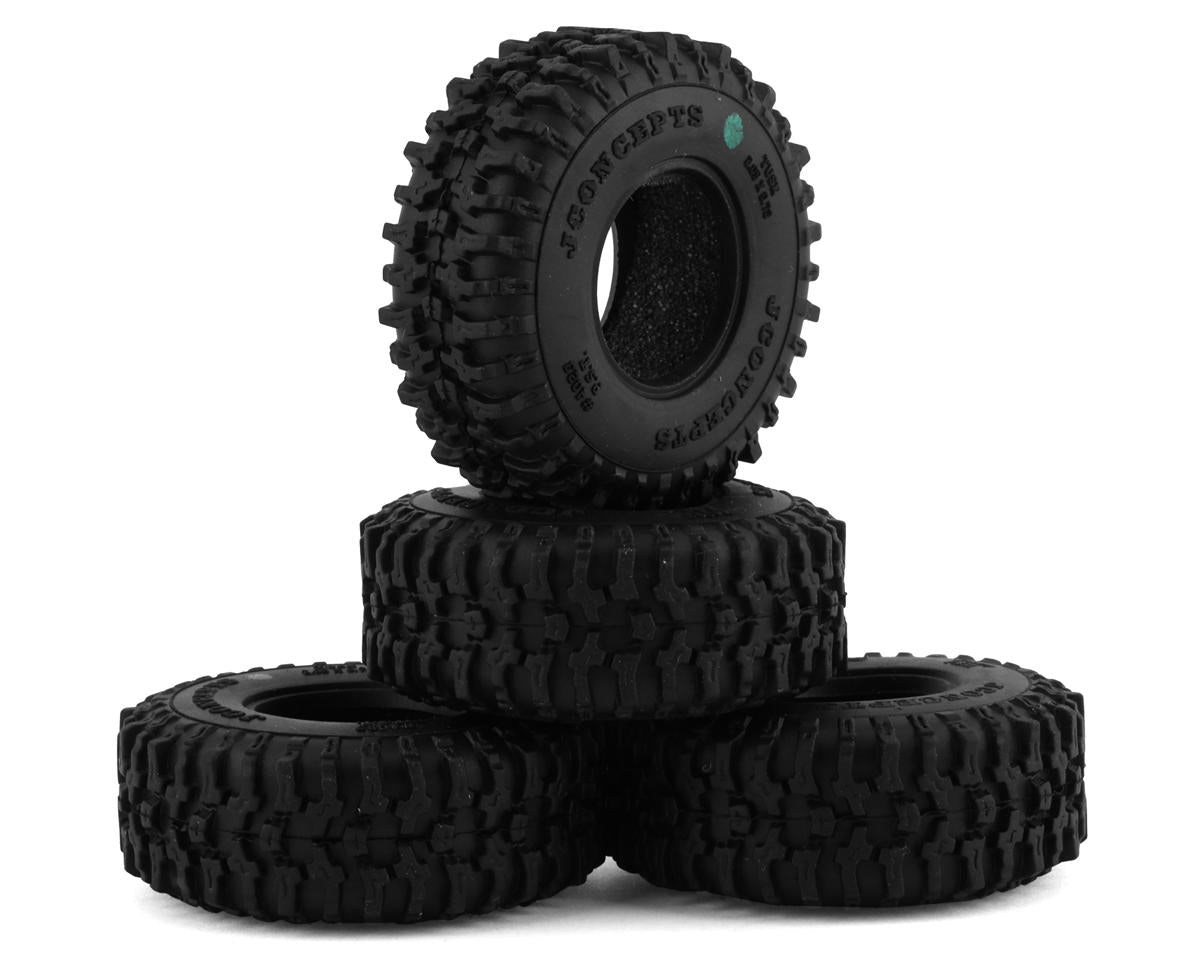 JConcepts Tusk 1.0" Micro Crawler Tires (4) (Green) - - AMain Distributing