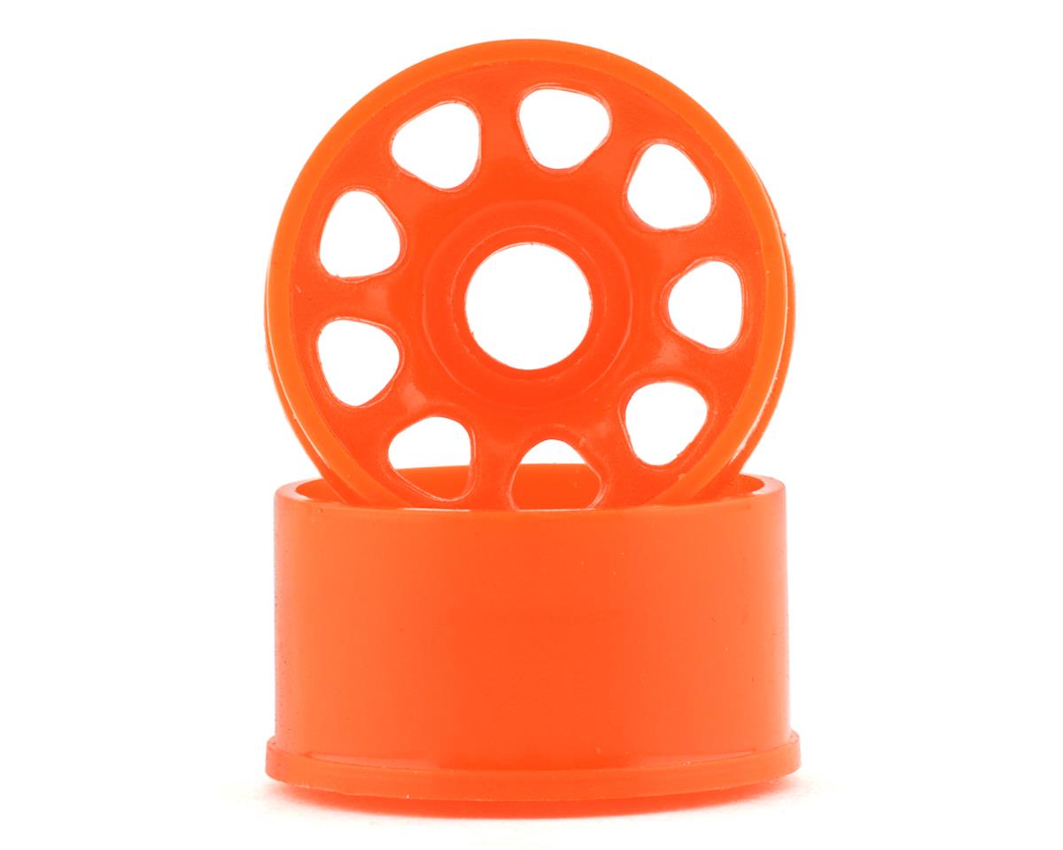 EXX Racing Mini-Z 2WD 9 Spoke Rear Rim (2) (Neon Orange) (3mm Offset) - - AMain Distributing