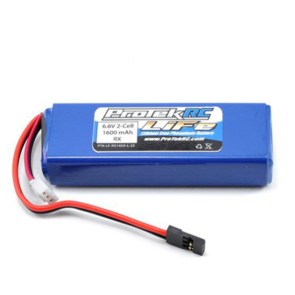ProTek RC LiFe Mugen/AE/8ight-X Receiver Battery Pack (6.6V/1600mAh) (w/Balancer Plug) - Remote Control Toys - AMain Distributing
