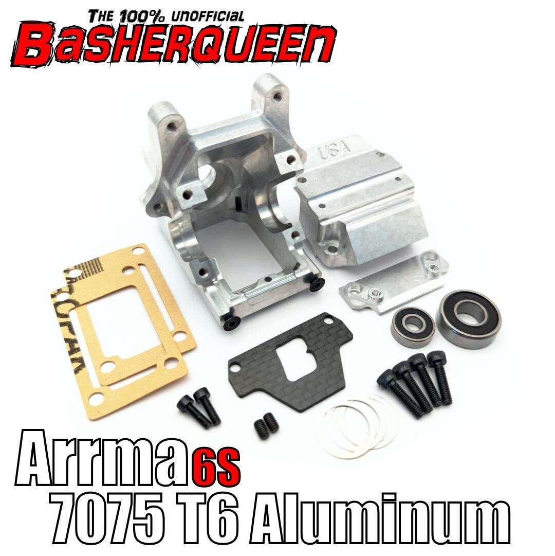 Basherqueen 7075 T6 Aluminum F/R Bulkhead Diffcase All Arrma AR31085 1/8 1/7 USA - - BASHERQUEEN