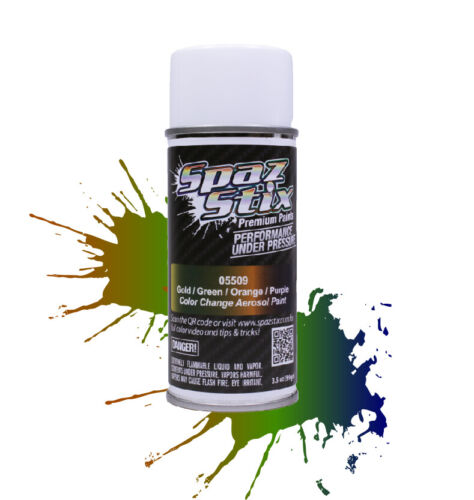Spaz Stix Gold Green Orange Purple Color Changing Paint 3.5oz - - HRP Distributing, Inc.