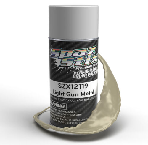 Spaz Stix Light Gun Metal Aerosol Spray Paint 3.5oz - - HRP Distributing, Inc.