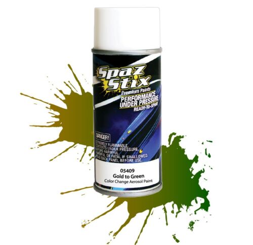 Spaz Stix Gold to Green Color Changing Paint 3.5oz - - HRP Distributing, Inc.