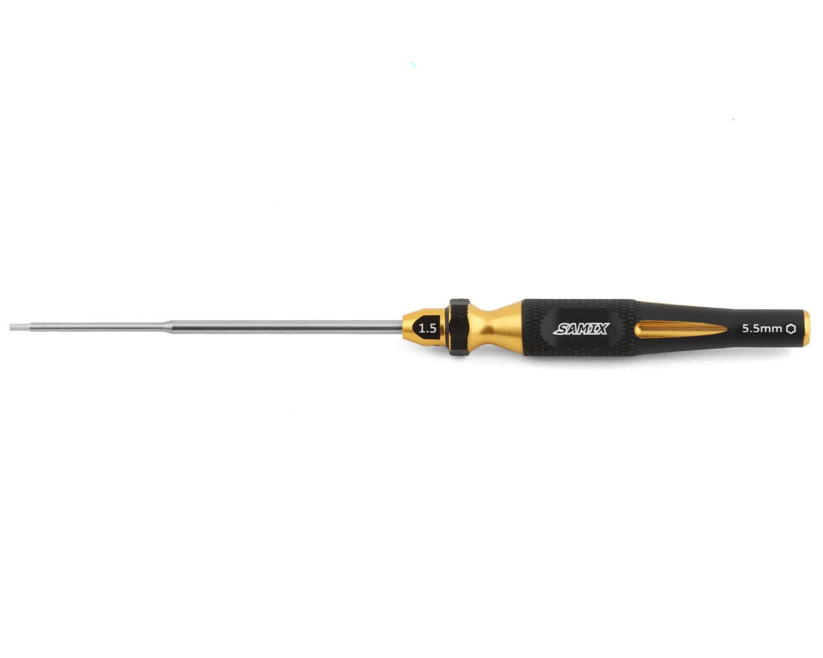 Samix FCX24 2-in-1 Hex Wrench/Nut Driver (Gold) (1.5mm Hex/5.5mm Nut) - - AMain Distributing