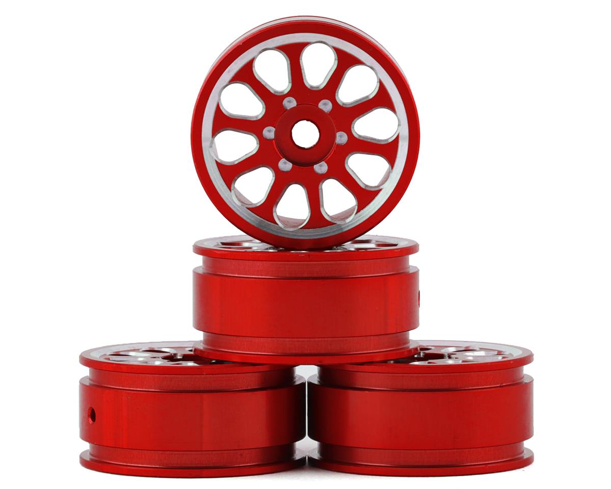 Samix SCX24 Aluminum 1.0" Wheel Set (Red) (4) - - AMain Distributing