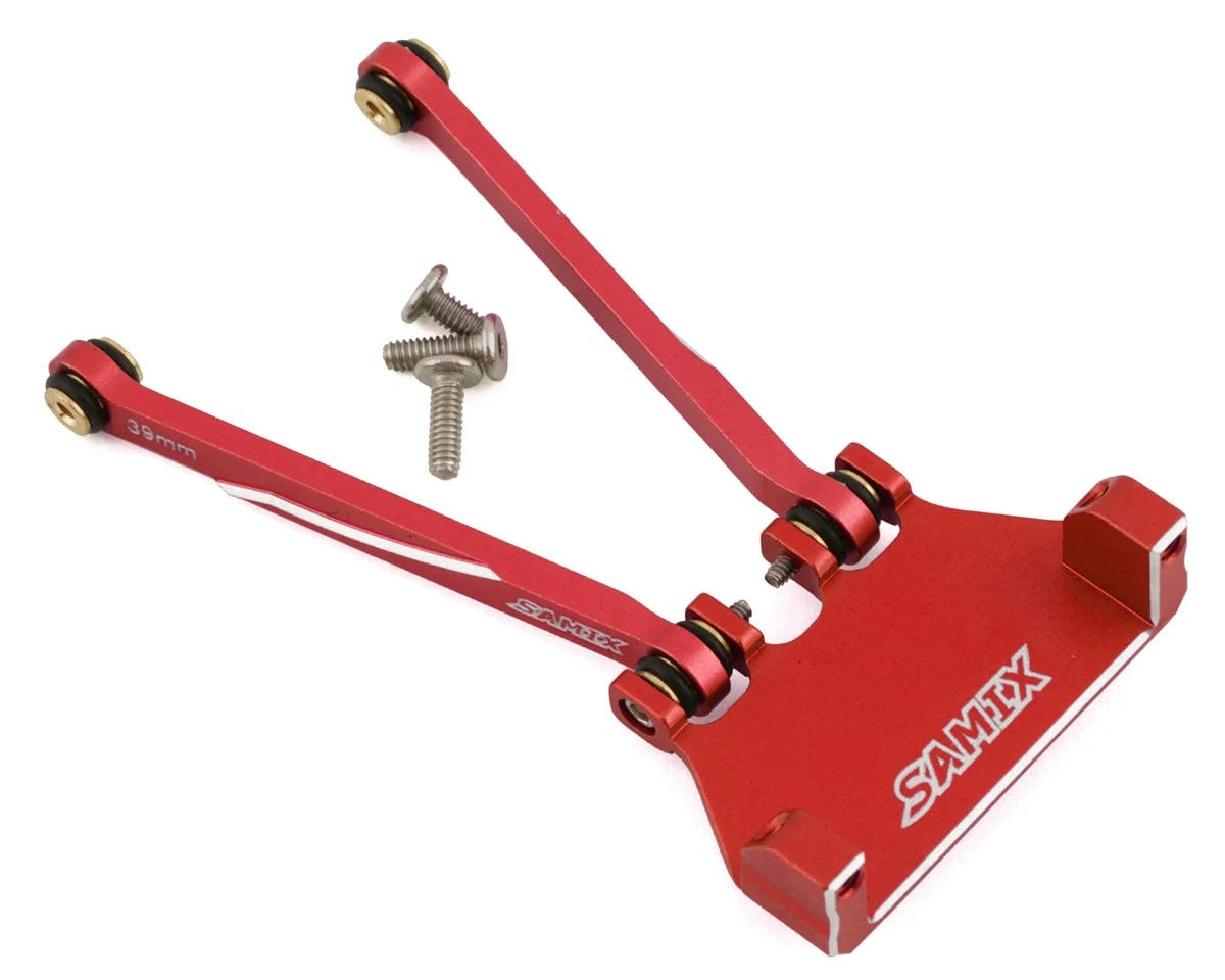 Samix SCX24 Aluminum 4-Link Servo Mount w/39mm Links (Red) (EcoPower/Emax) - Parts - AMain Distributing