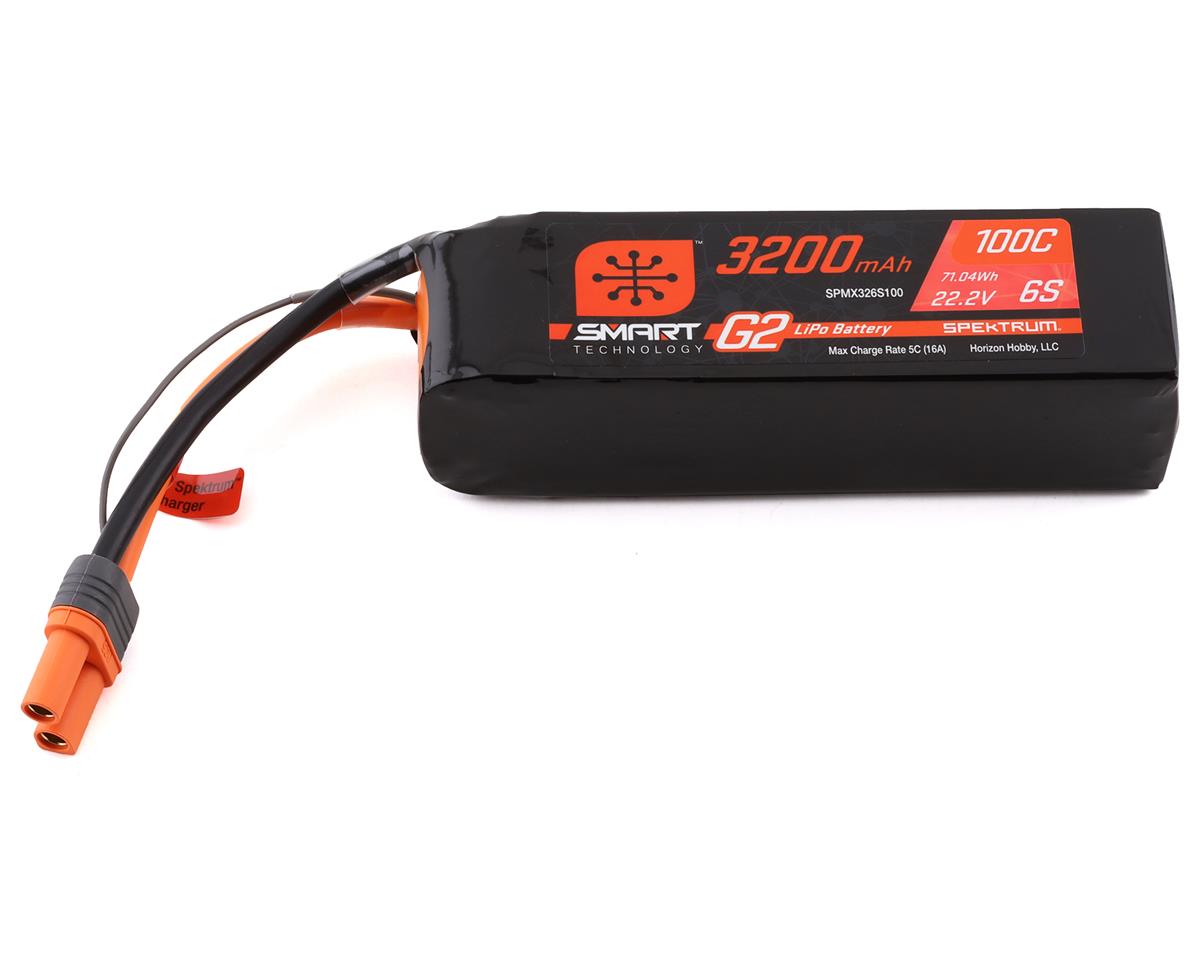 Spektrum RC 6S Smart G2 LiPo 100C Battery Pack (22.2V/3200mAh) w/IC5 Connector - stpatty - Horizon Hobbies, Inc.
