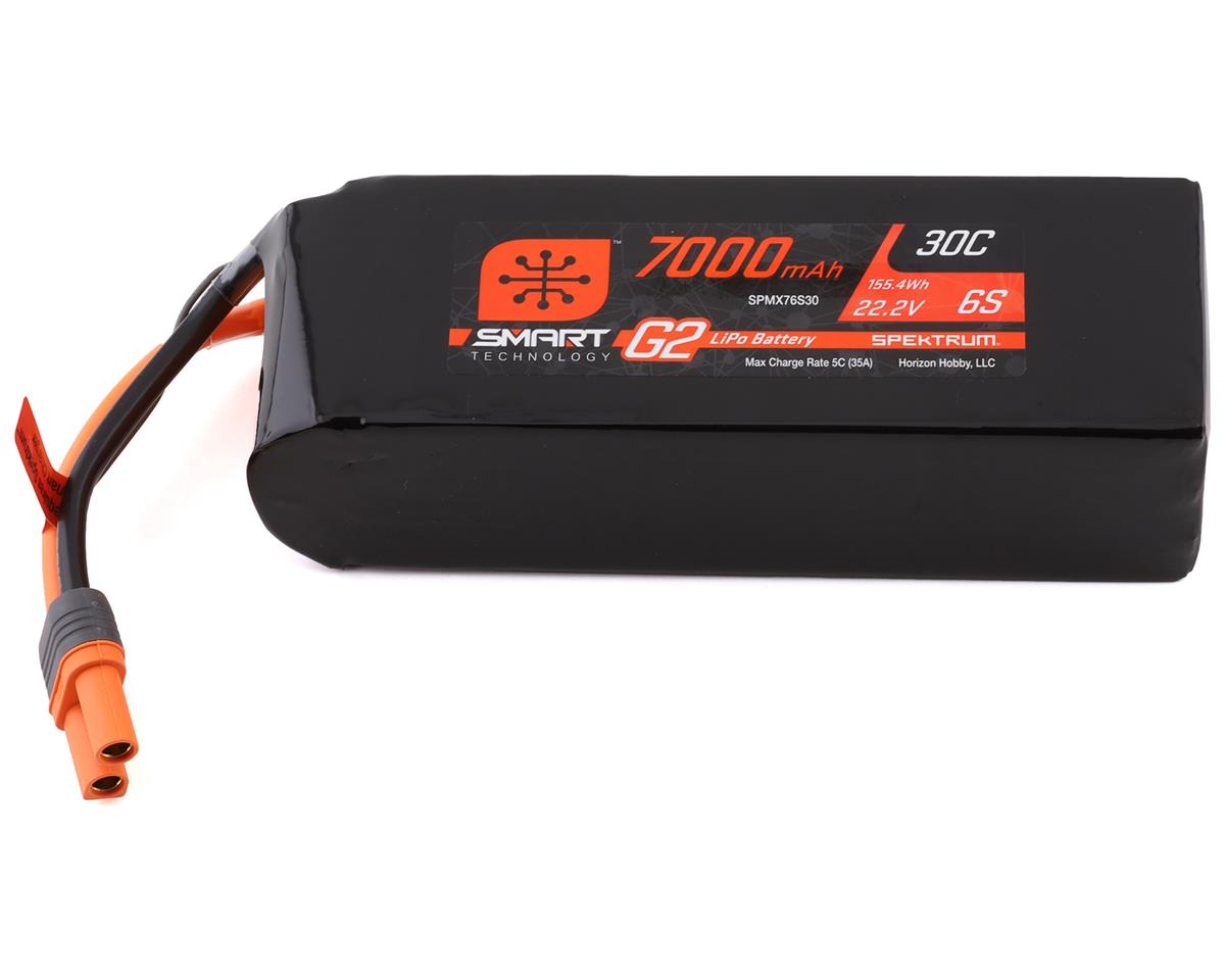 Spektrum RC 6S Smart G2 LiPo 30C Battery Pack w/IC5 Connector (22.2V/7000mAh) - Battery - Horizon Hobbies, Inc.