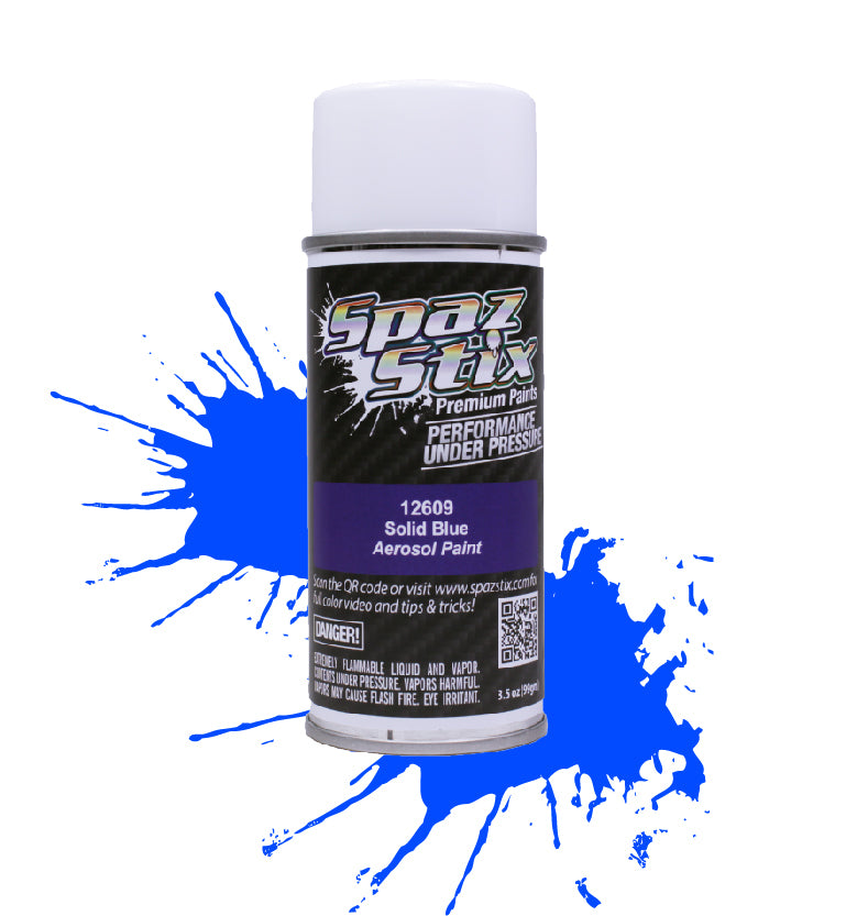 Spaz Stix Solid Blue Aerosol Paint, 3.5oz Can - paint - HRP Distributing, Inc.