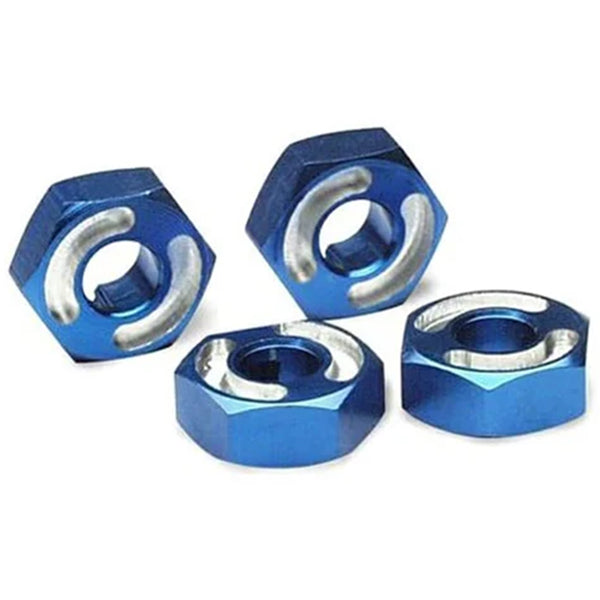 Traxxas Aluminum Hex Wheel Hubs w/2.5x12mm Axle Pins (Blue) (2) - - Traxxas