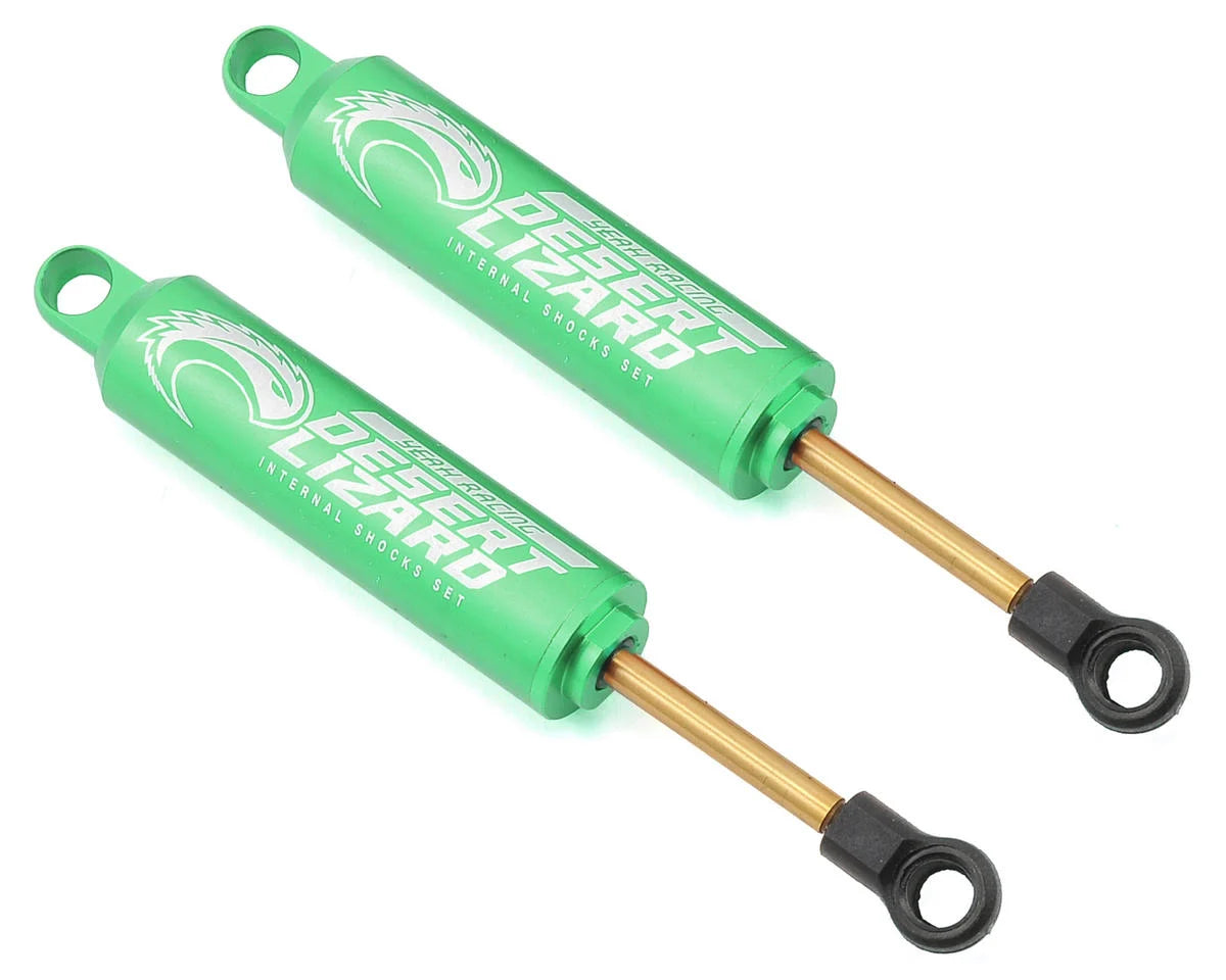 Yeah Racing 90mm Desert Lizard Two Stage Internal Spring Shock (2) (Green) - Parts - AMain Distributing