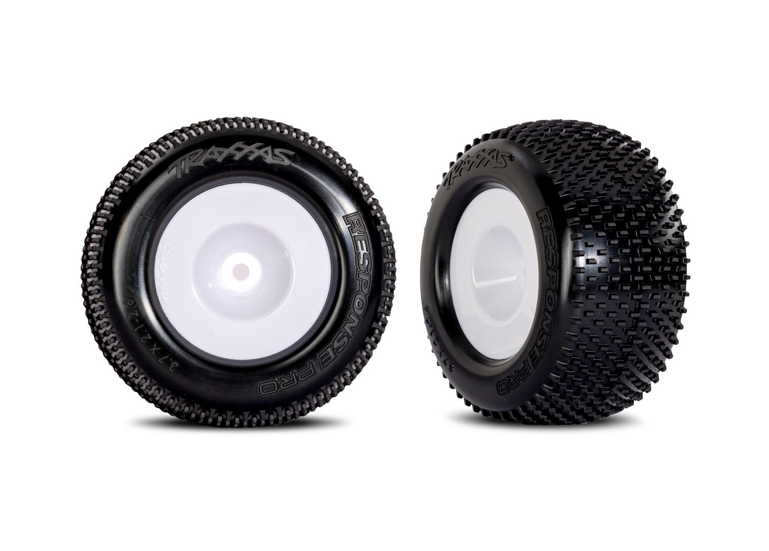 Traxxas White Dished Wheels w/ Response Pro Tires (2) -  - RC Visions
